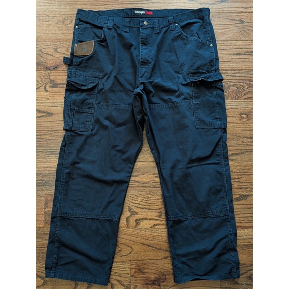 Wrangler Other - Wrangler Riggs Workwear Pants Blue 44x30 Canvas Ripstop Ranger Cargo Hammer Loop
